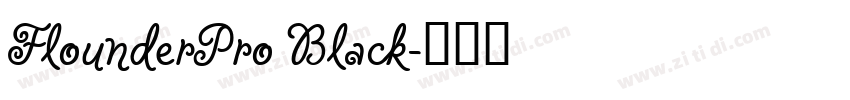 FlounderPro Black字体转换